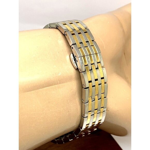 Bulova Men's Watch 98A233 Regatta Quartz White Dial Two Tone Gold Silver… - Picture 9 of 12